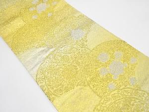 アンティーク　絵皿に花唐草模様織り出し袋帯（材料）